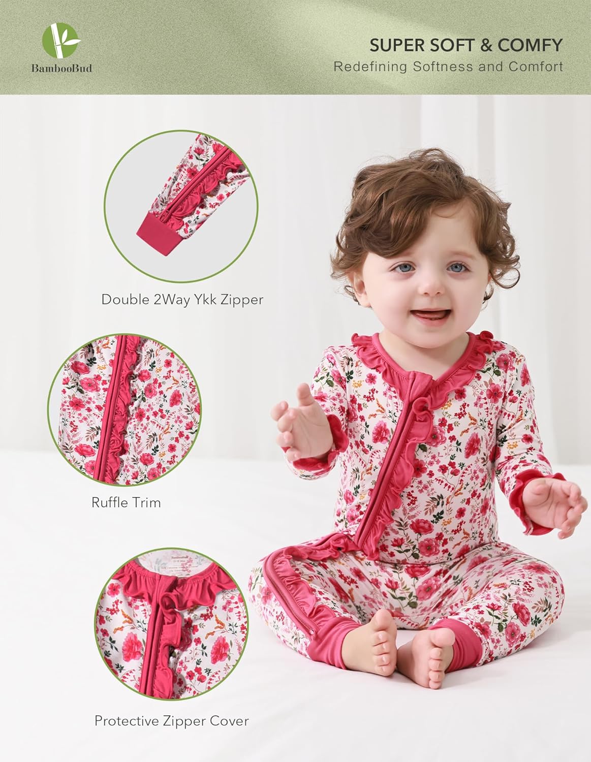 Cute Bamboo Romper for Baby Girls