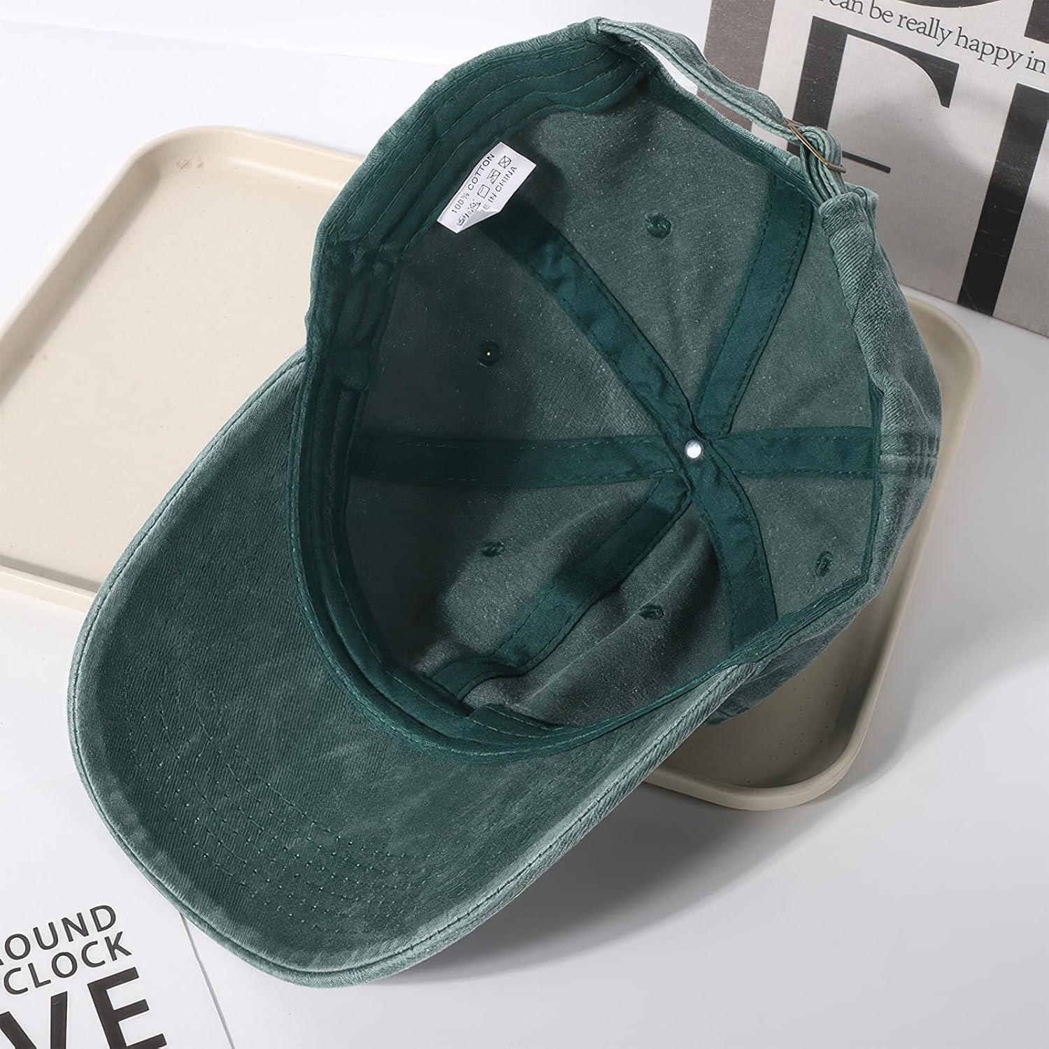 Personalized toddler baseball cap with 100 cotton fabric and adjustable closure