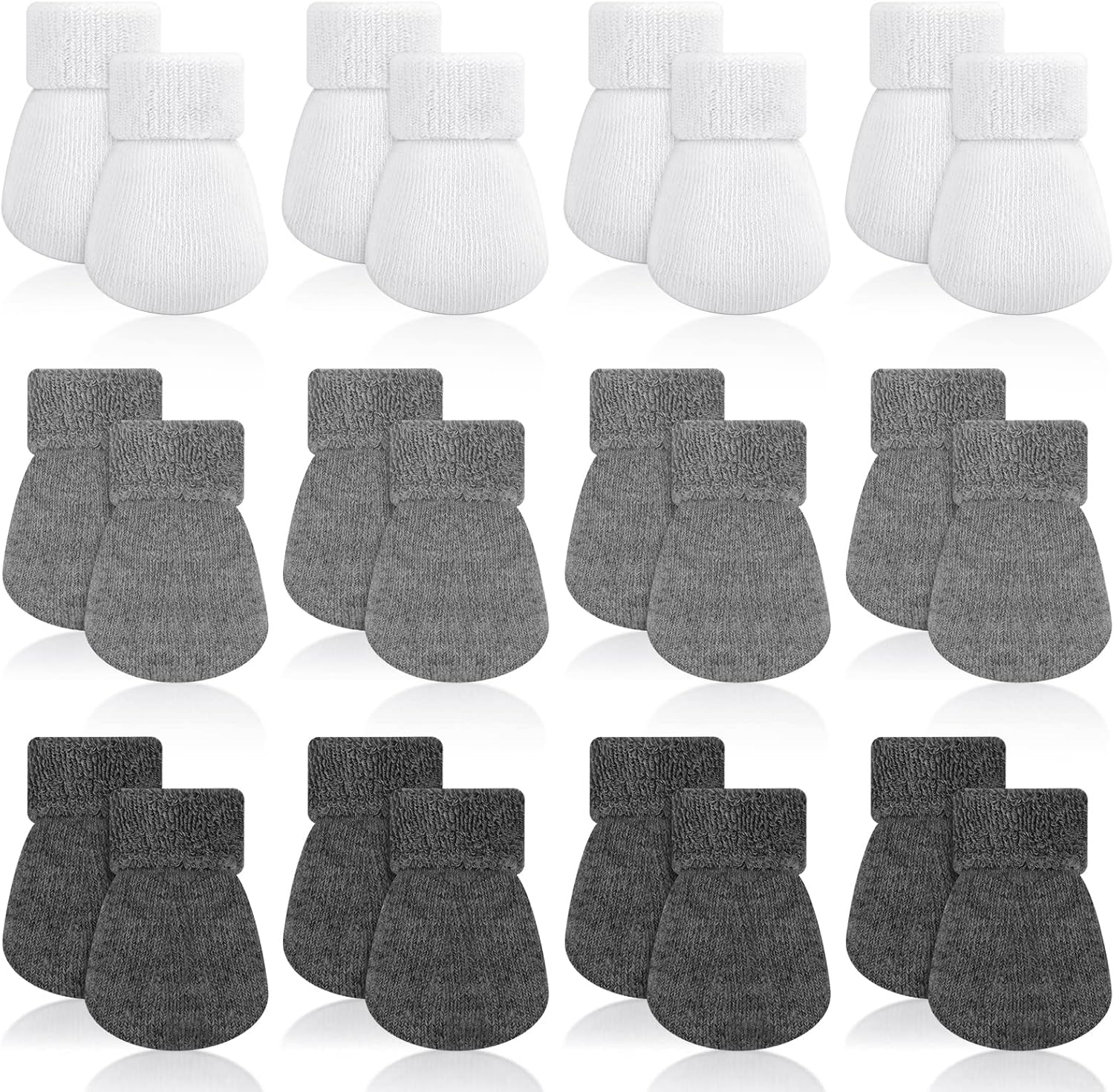 Eurzom 12-Pair Baby Mittens for Premie Boys Girls