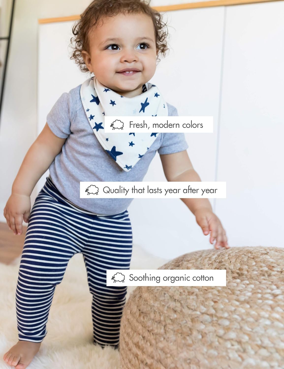 moonandback - Unisex Organic Cotton Footless Pajamas for Babies