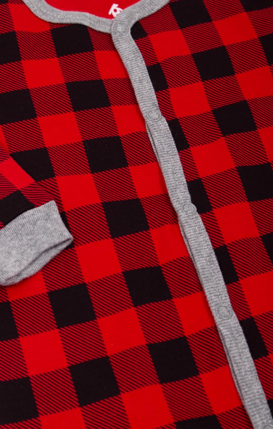 Stylish Comfy Baby Buffalo Plaid Footed Sleepie
