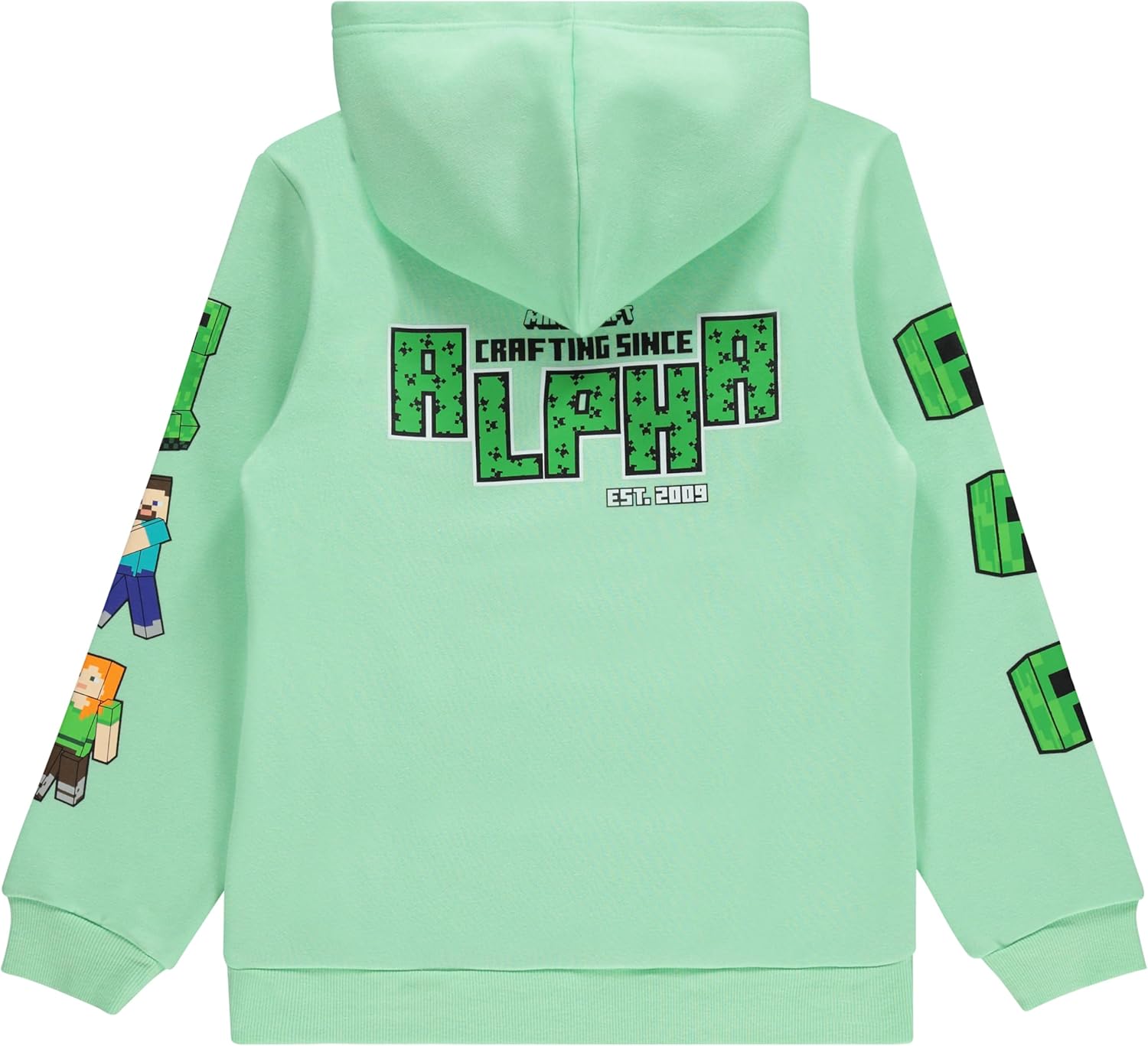 Minecraft Boys Video Game Hoodie Black Green