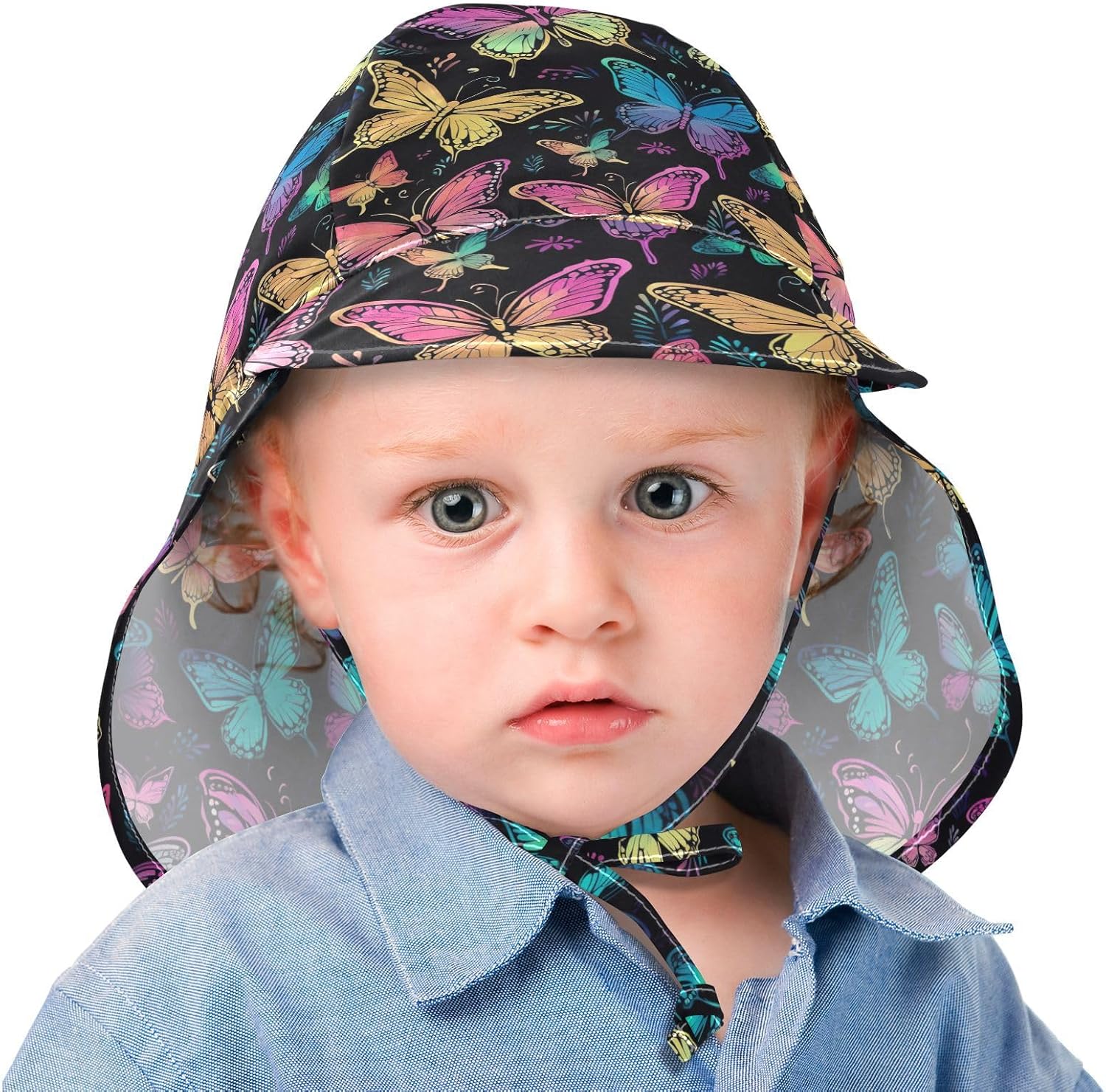 Emelivor Baby Rainbow Sunhat 50 UPF Adjustable for Treasure Buckle