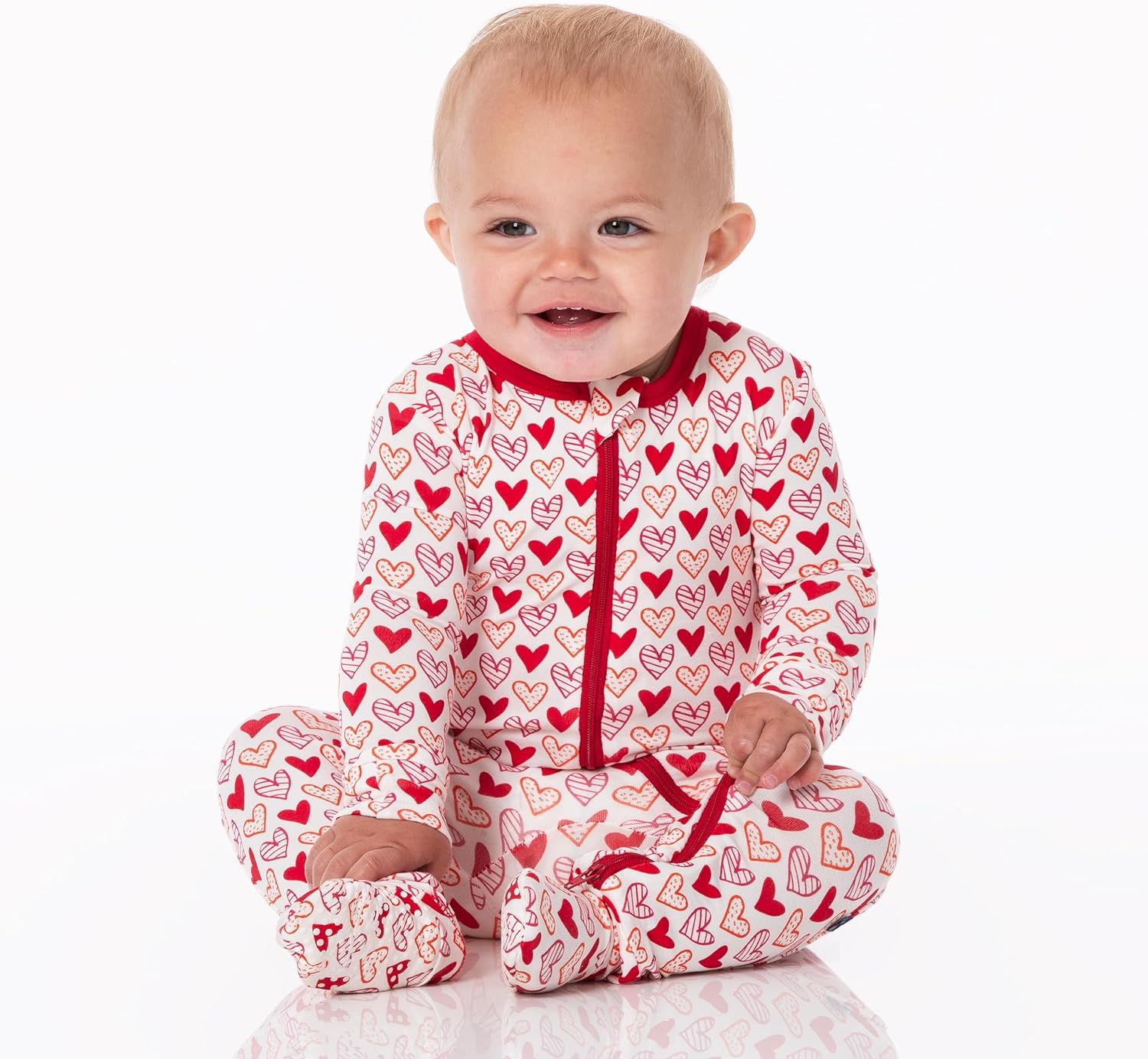 Perfect Valentines Day Footies for Baby - Soft Stretchy and Cozy