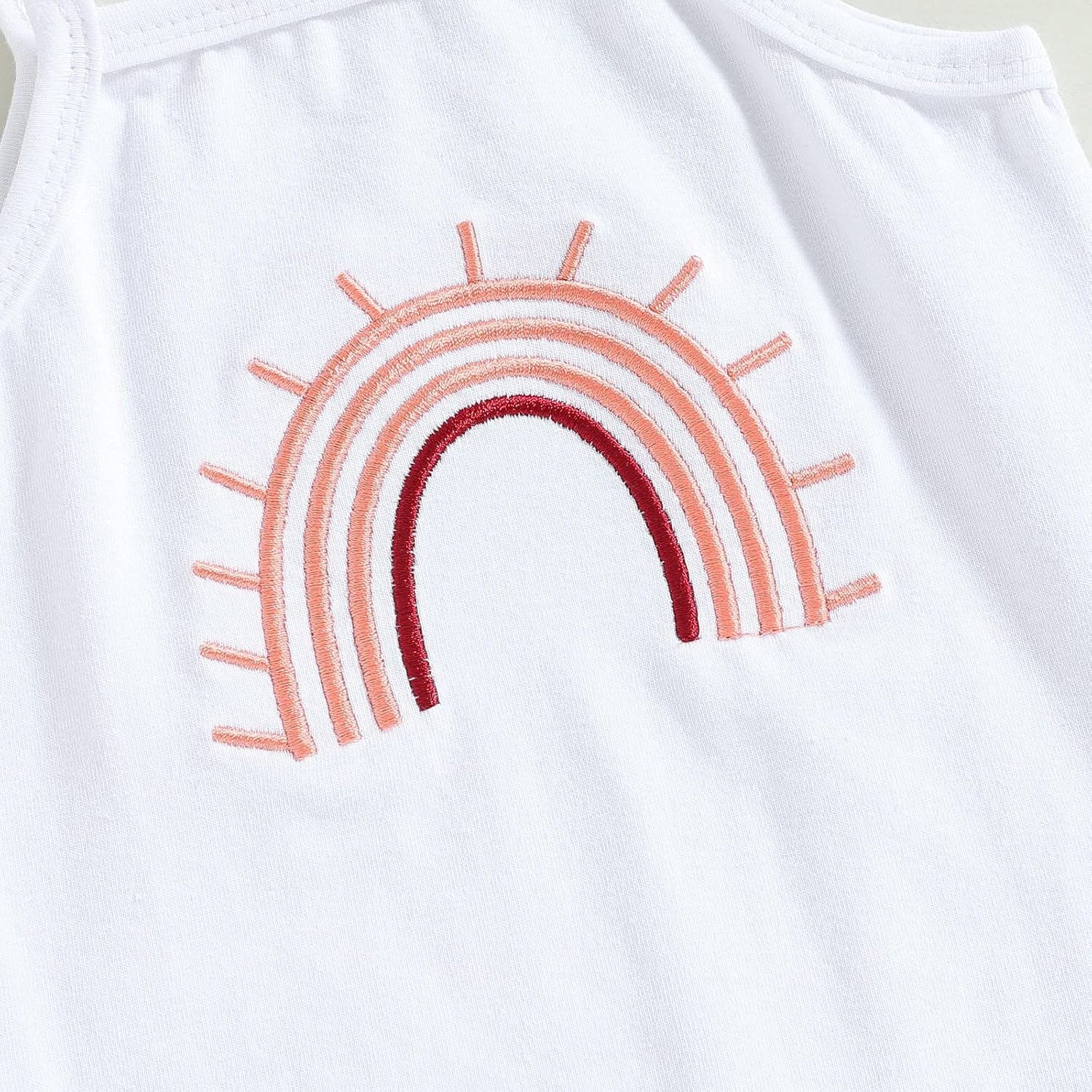 Rainbow Romper for Baby Girls Soft Cotton Romper Adorable Newborn