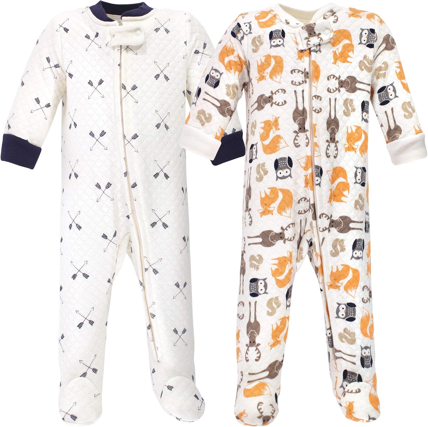 Hudson Baby Baby Girls Premium Quilted Zipper Sleep Play Set