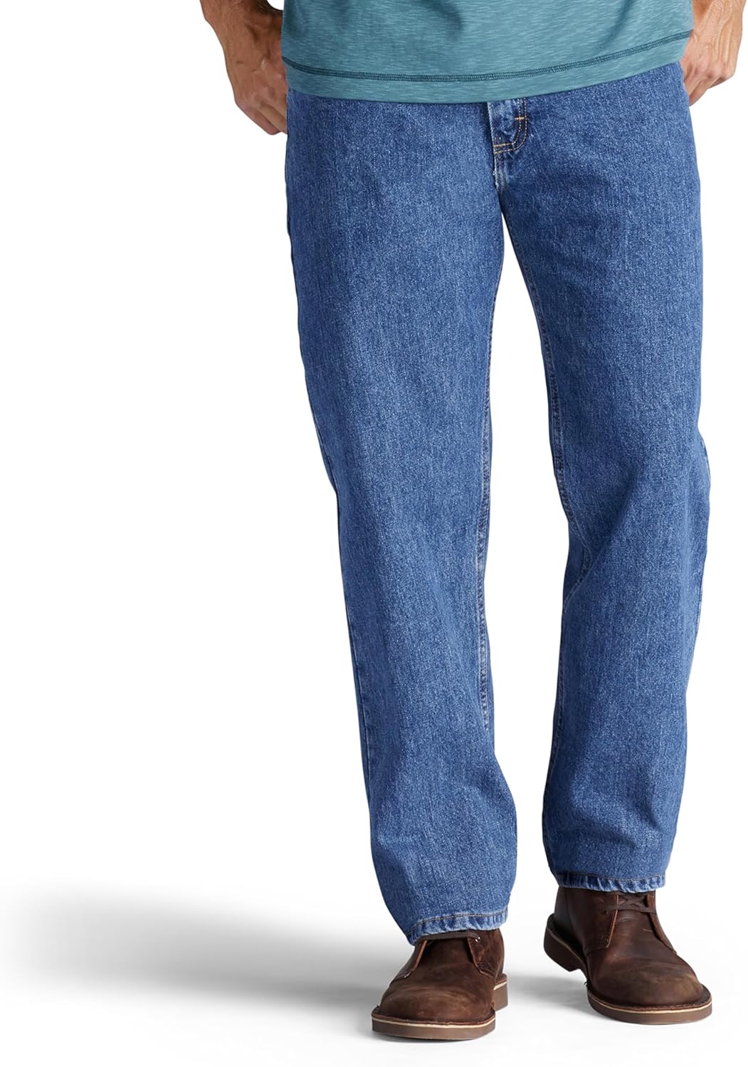 Mens Relaxed Fit Straight Leg Jean