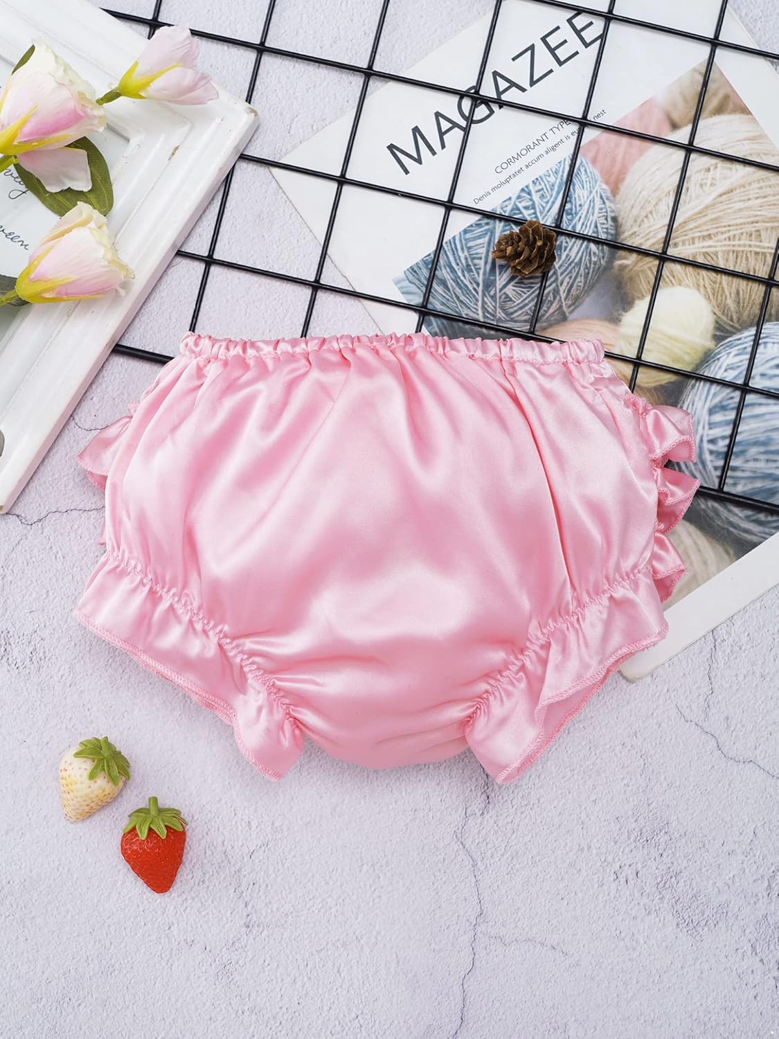 Yartina Diaper Cover Ruffled Bloomer for Newborn Girl
