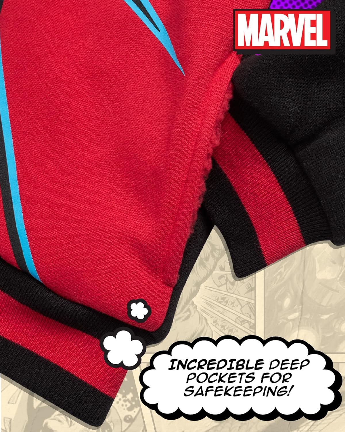 Marvel Boys Zip-Up Hoodie - Avengers Spider-Man Fleece Sweatshirt 3T-7