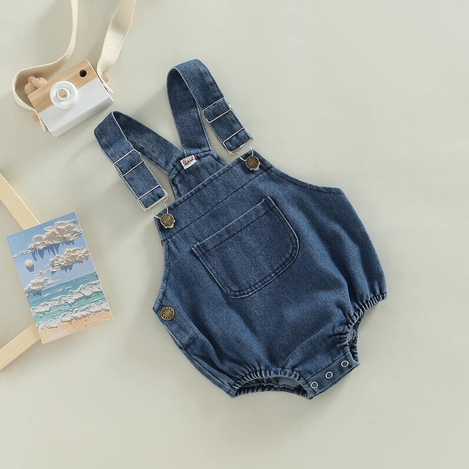 BULINGNA Boys and Girls Denim Romper for Summer