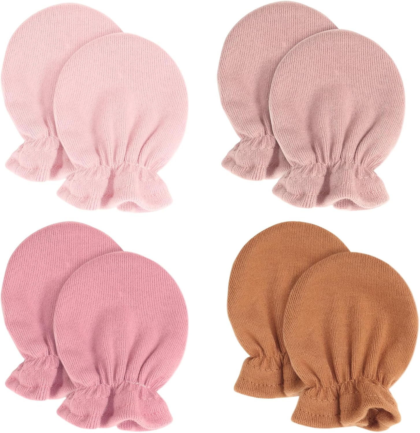 DRESHOW Organic Cotton No Scratch mittens for Babies