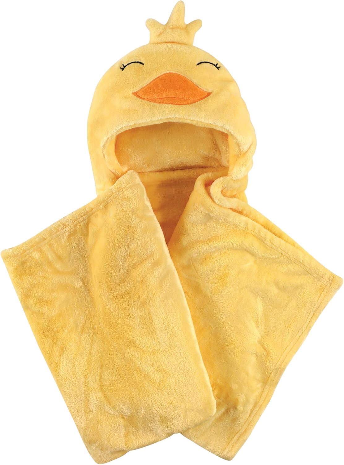 Hudson Baby Unisex Plush Animal Face Blanket Yellow Duck
