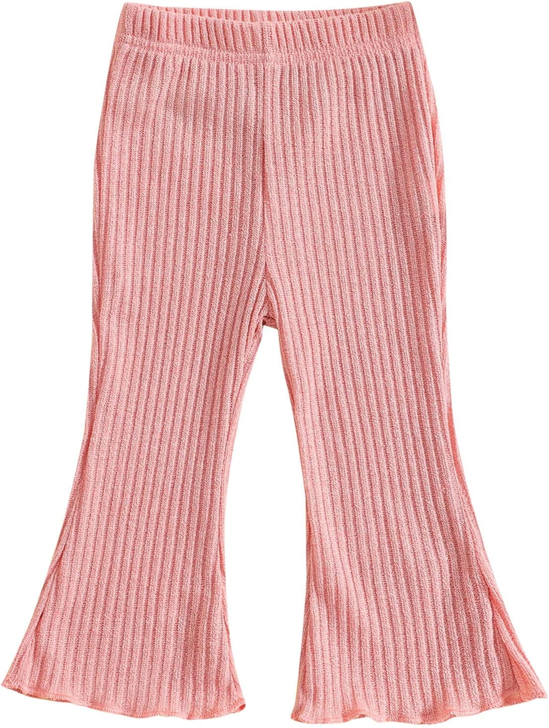 Flared Ribbed Flage pants for Baby Girls - Set of 3