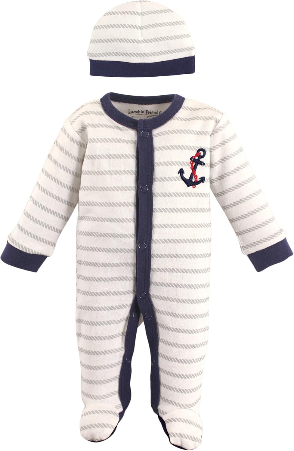 Luvable Friends Baby Girls Cotton Sleep Play Cap Snug Cozy