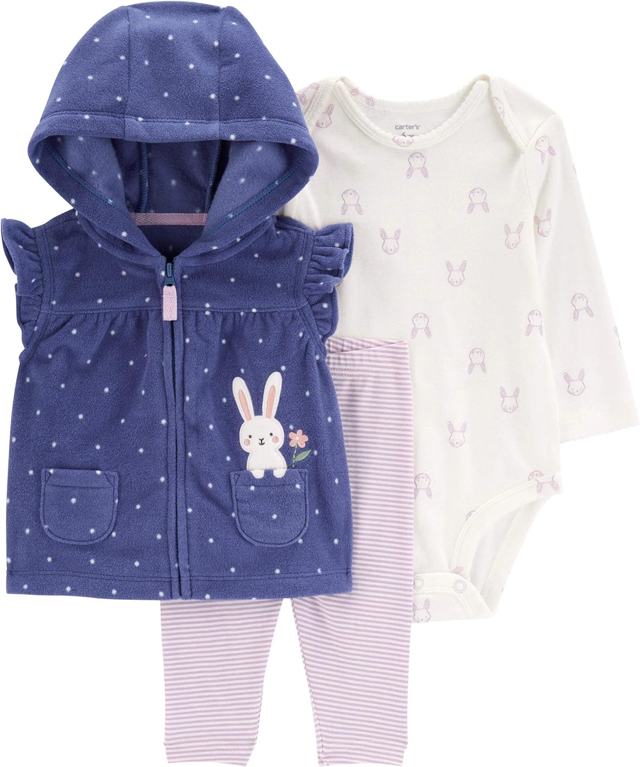 Carters Baby Girls 3-Piece Softest Vest Little Jacket Set