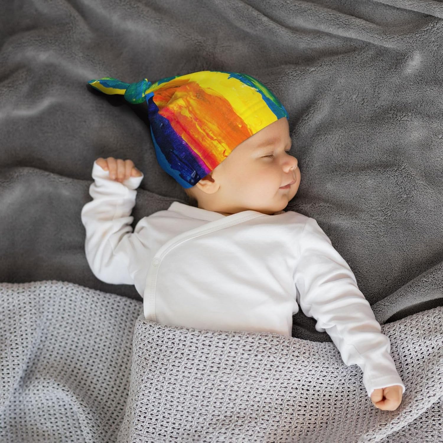 Adjustable Rainbow Baby Hats