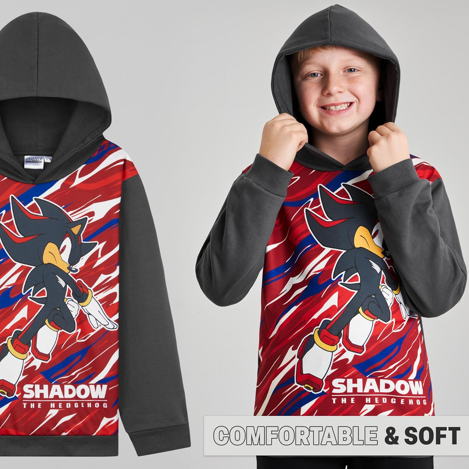 Sonic The Hedgehog Shadow Knuckles Tails Hoodie for Boys - Unisex Gift