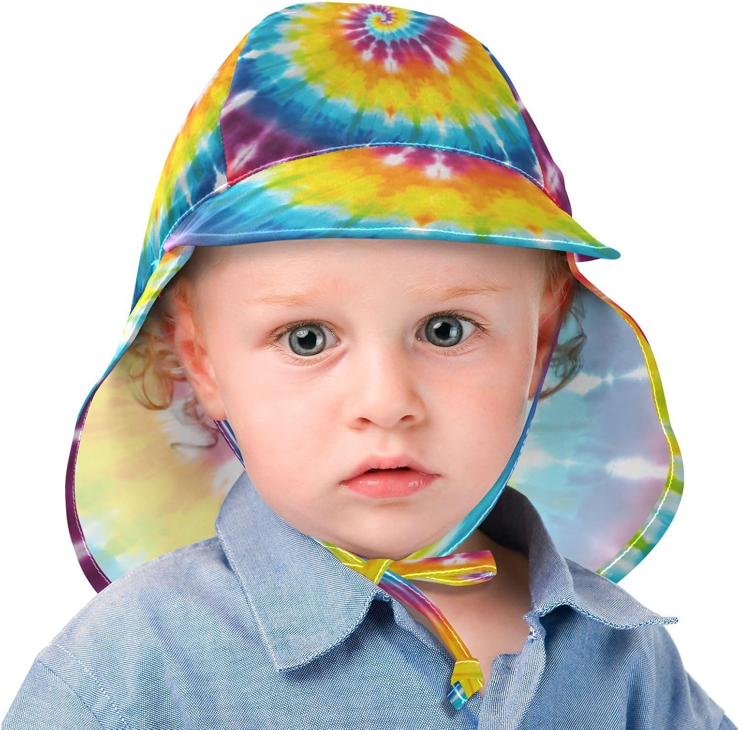 Emelivor Multicoloured Spiral Tie Dye Sun Hat for Kids
