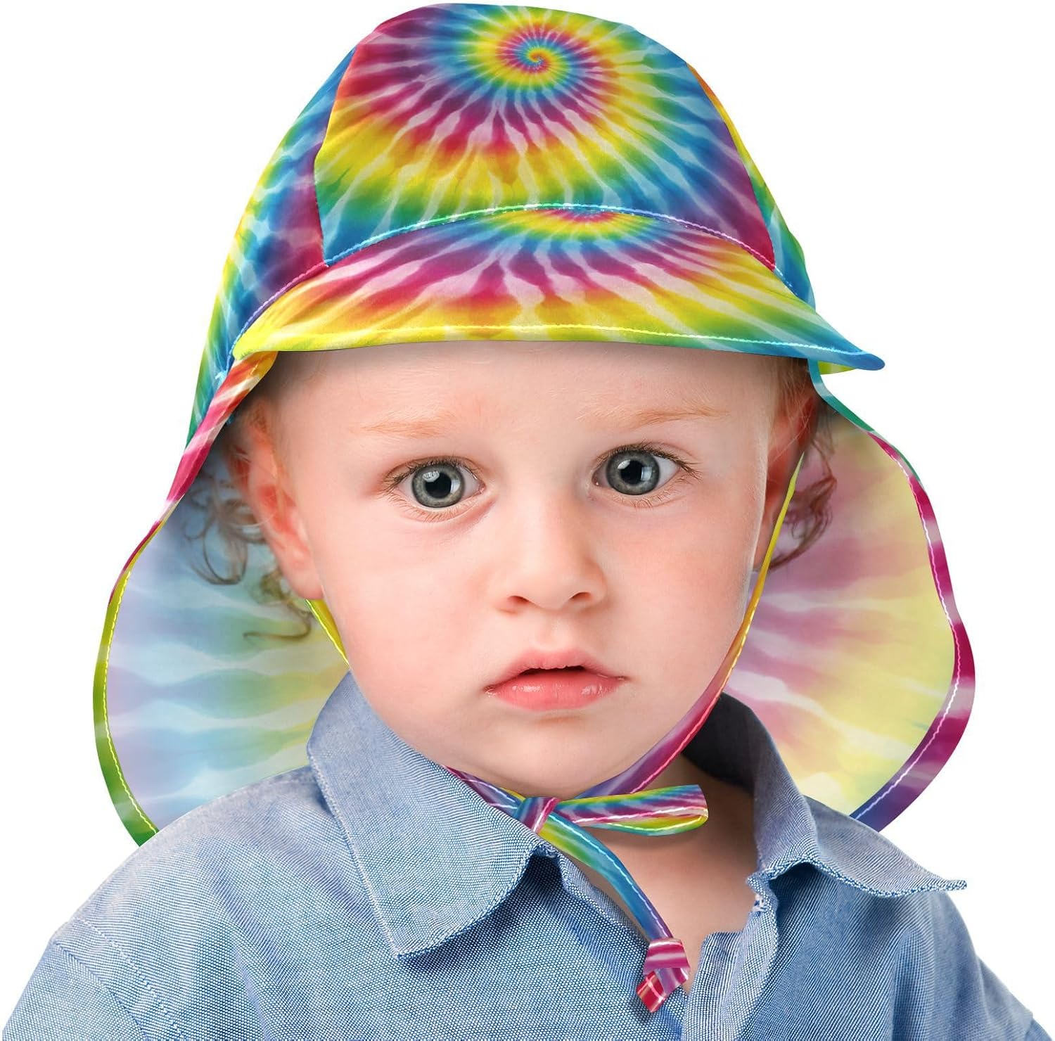 Adjustable Rainbow Sun Hat for Kids