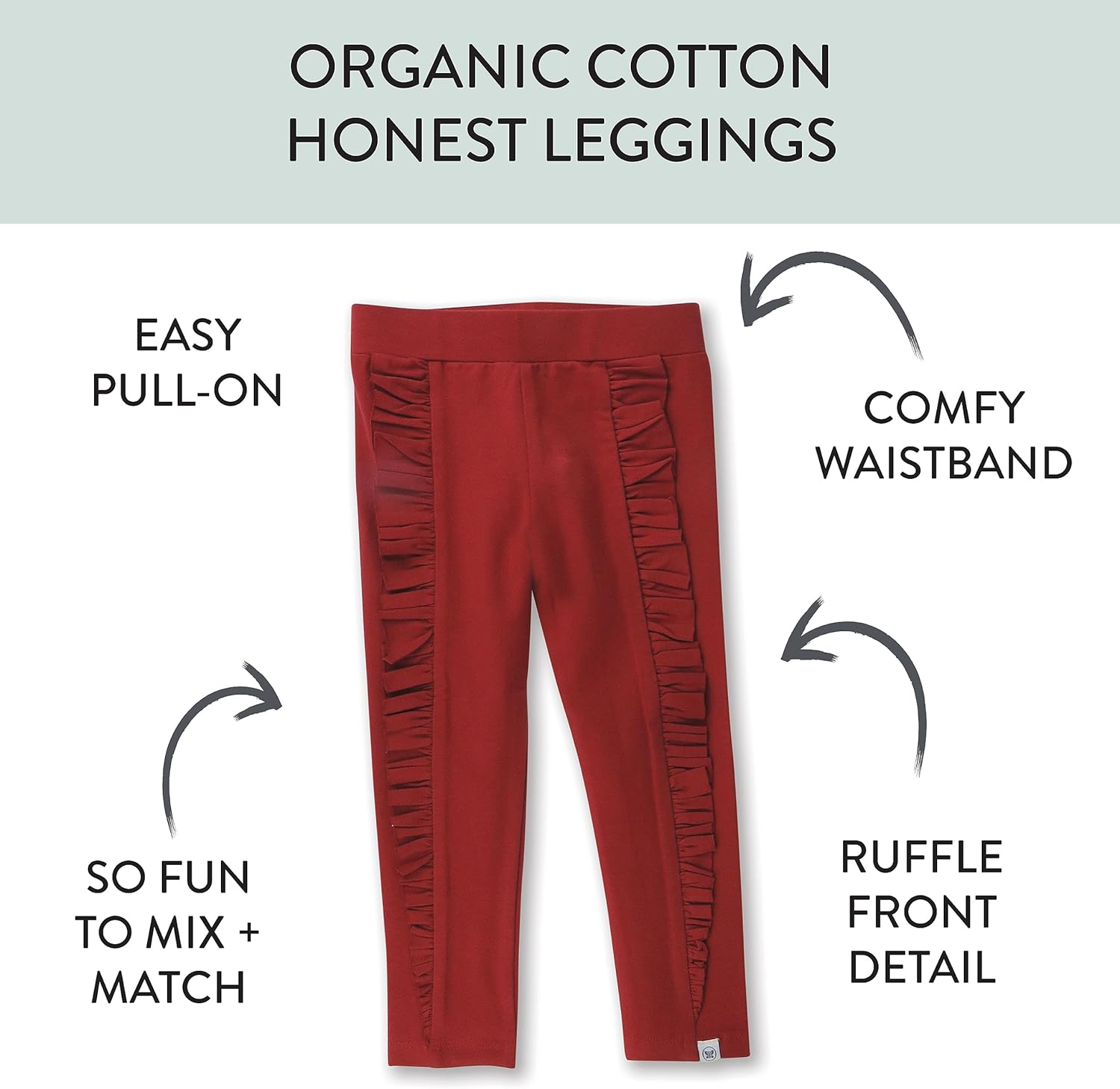 HonestBaby 3-Piece Organic Cotton Leggings for BabyGirls