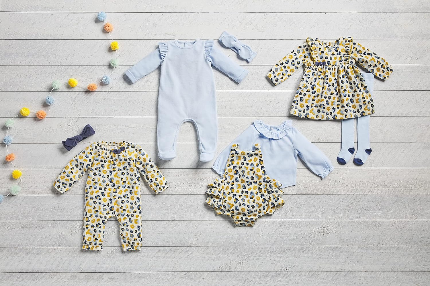 Mud Pie Baby Girls Sleepers Headband Set
