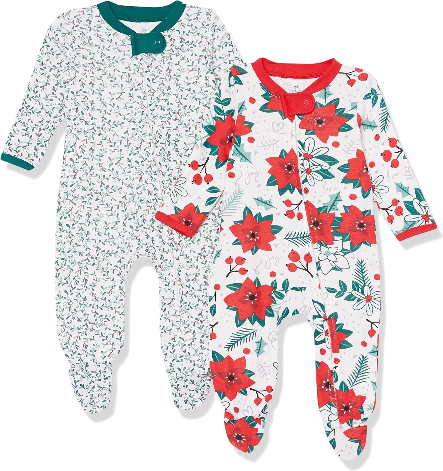 HonestBaby Baby 2-Pack Pajamas Top Bottom Set