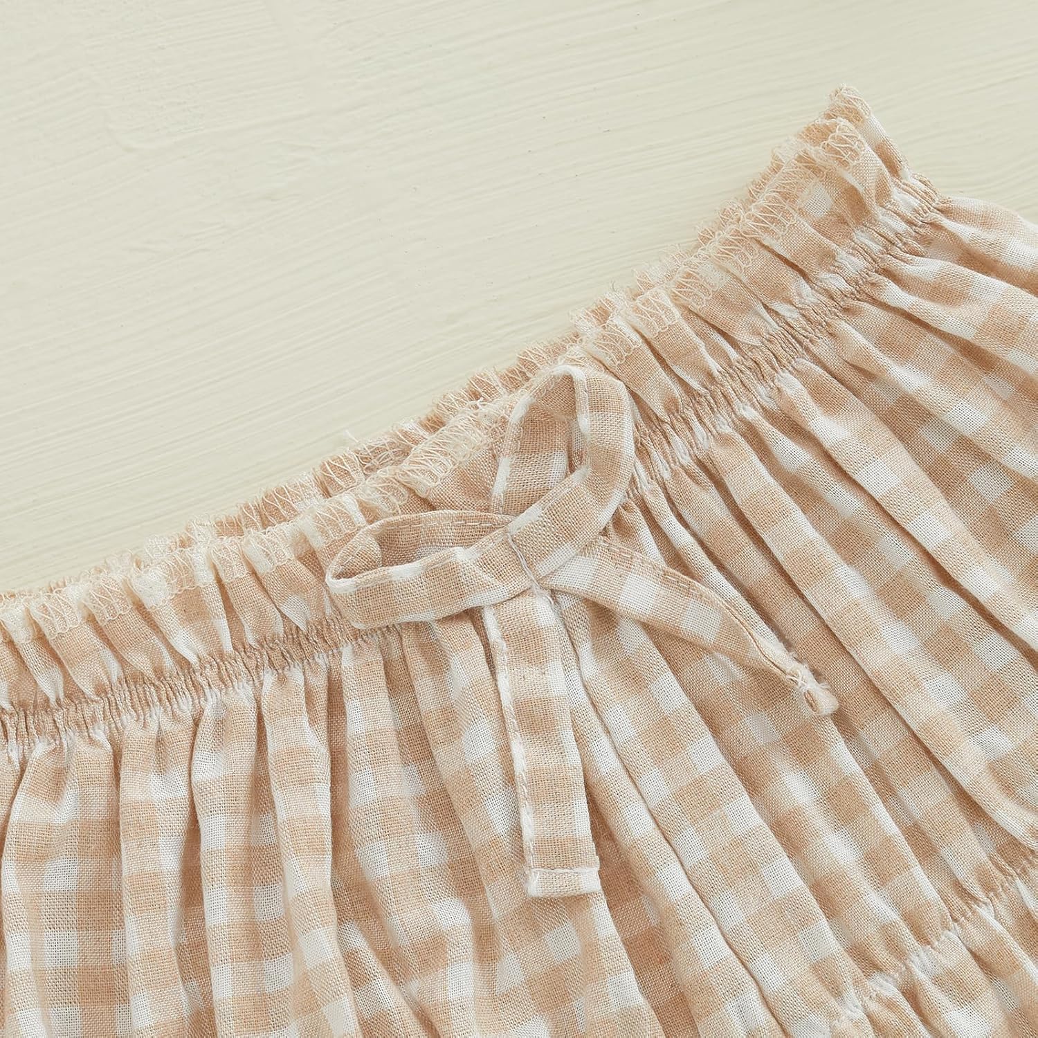 Aiwpstoin Toddler Girls Ruffled Plaid Shorts