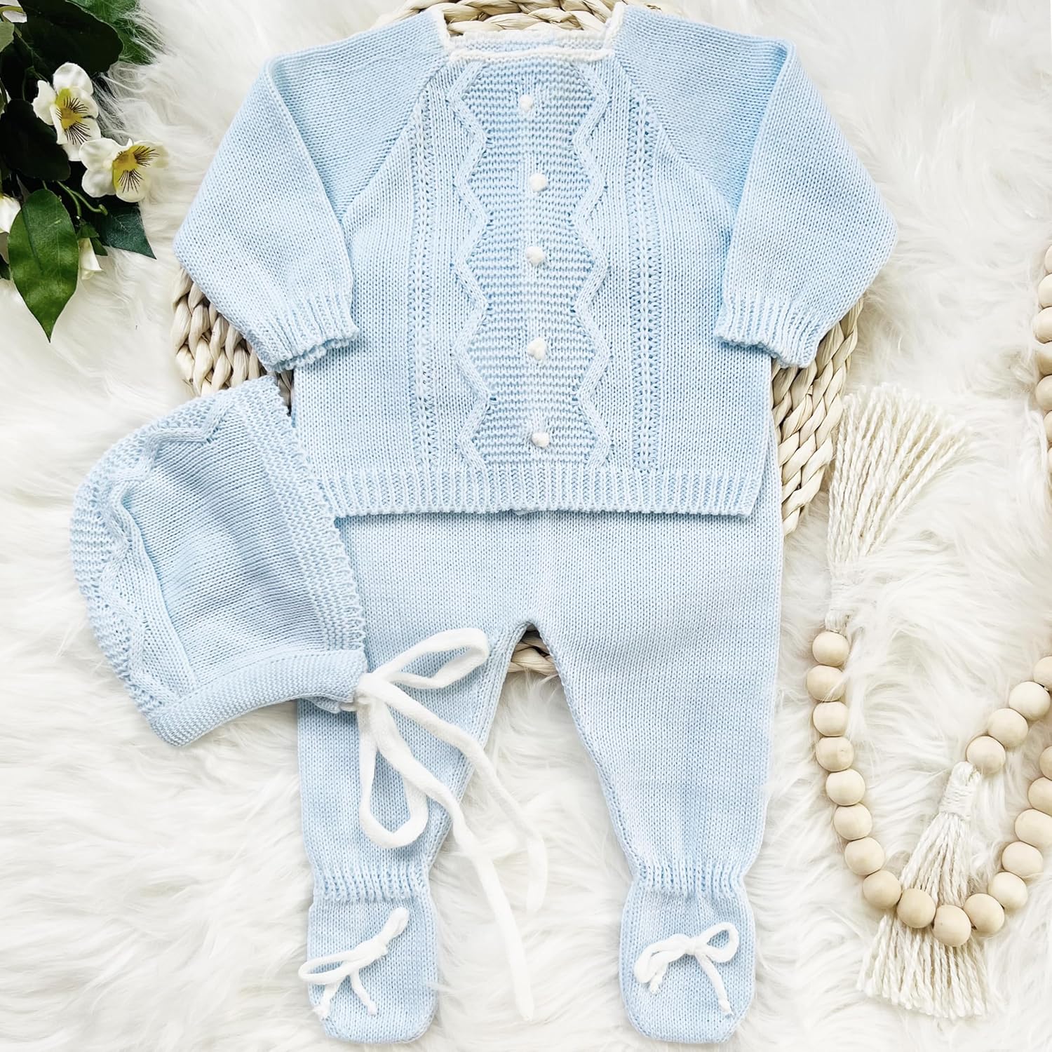 Escalett Layette Newborn Baby Knitted Clothes Set