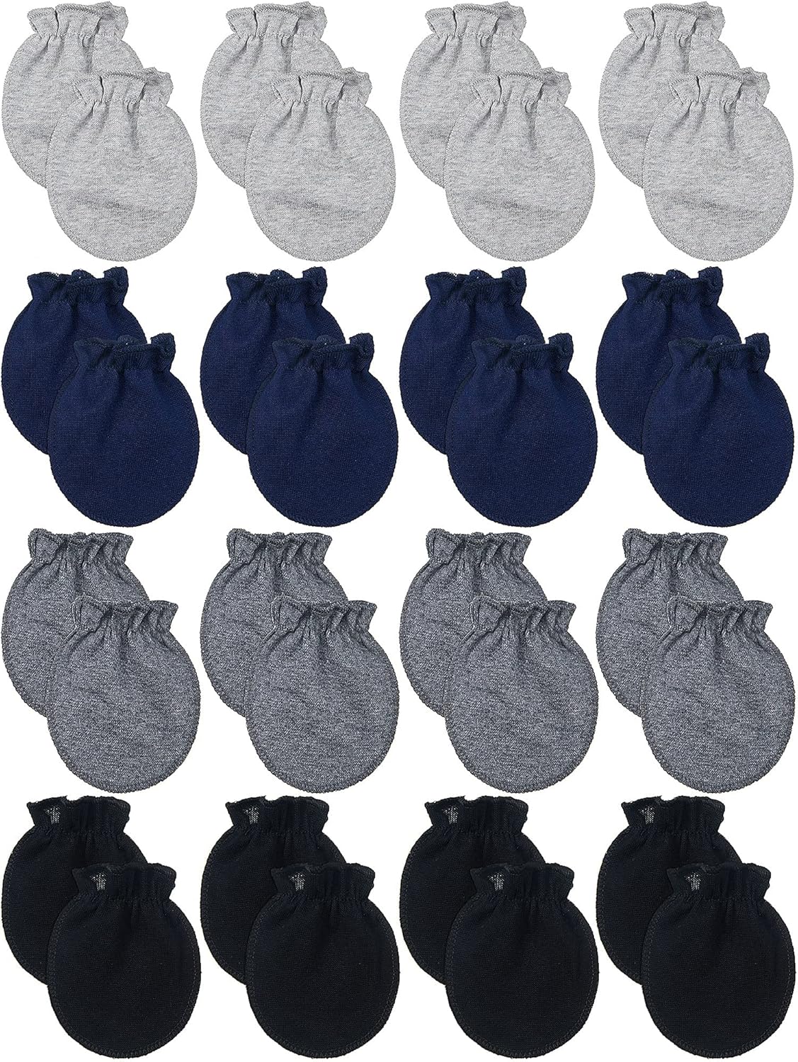 Syhood 16 Pairs Newborn Baby Mittens No Scratch Gloves 0-6 Months