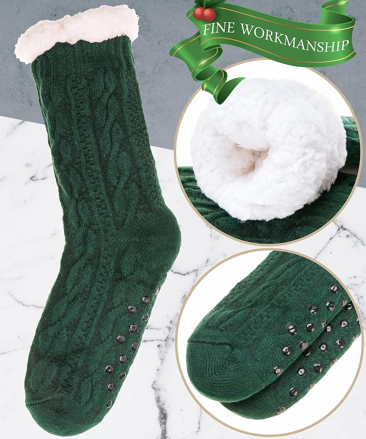 EBMORE Mens Cozy Fuzzy Socks