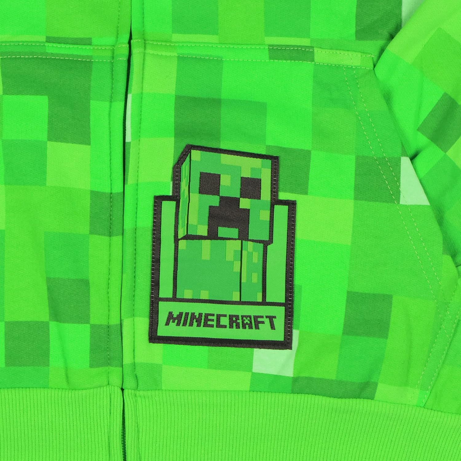 Mad Engine Minecraft Boys I AM Creeper Full-Zip Mathy hoodie