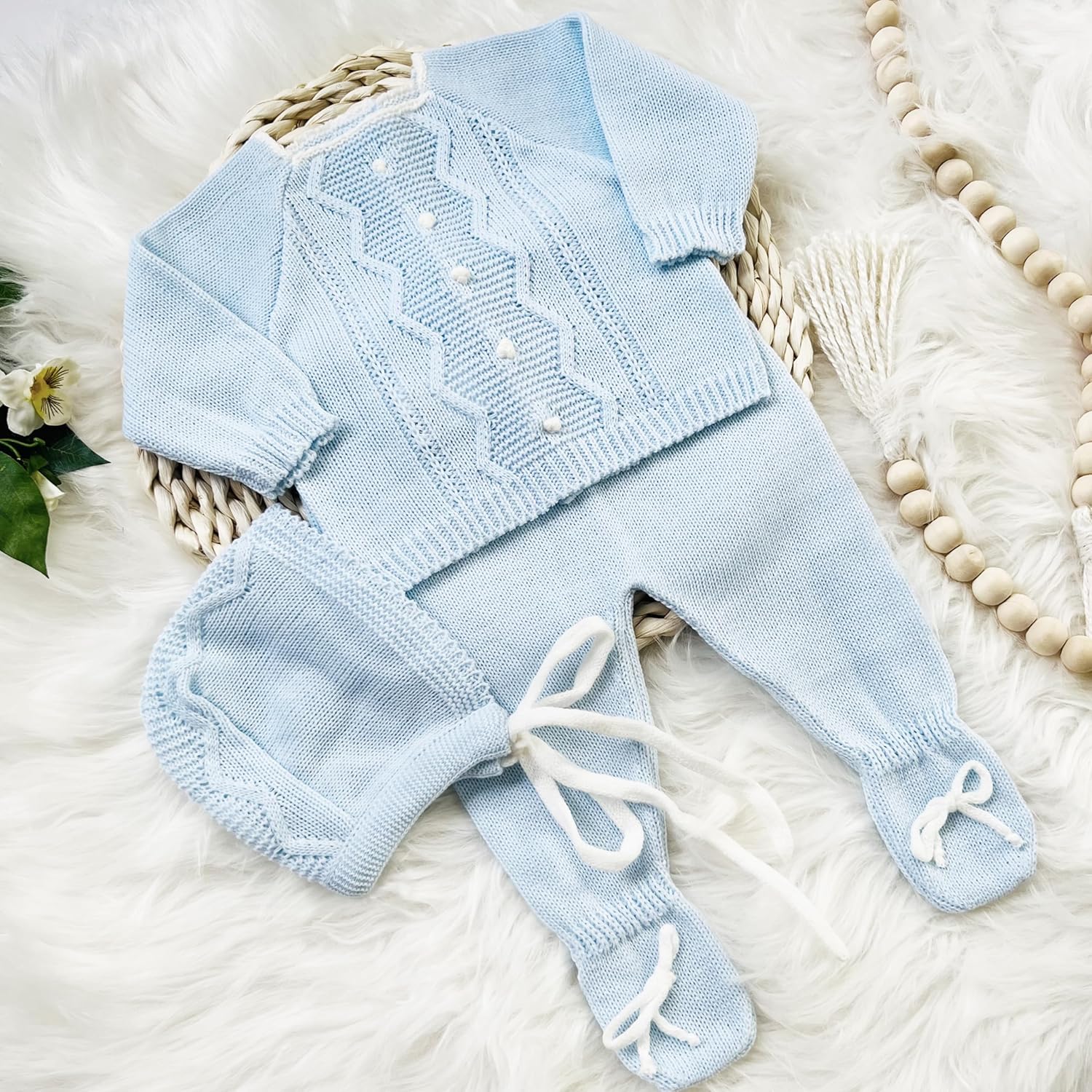Escalett Layette Newborn Baby Knitted Clothes Set