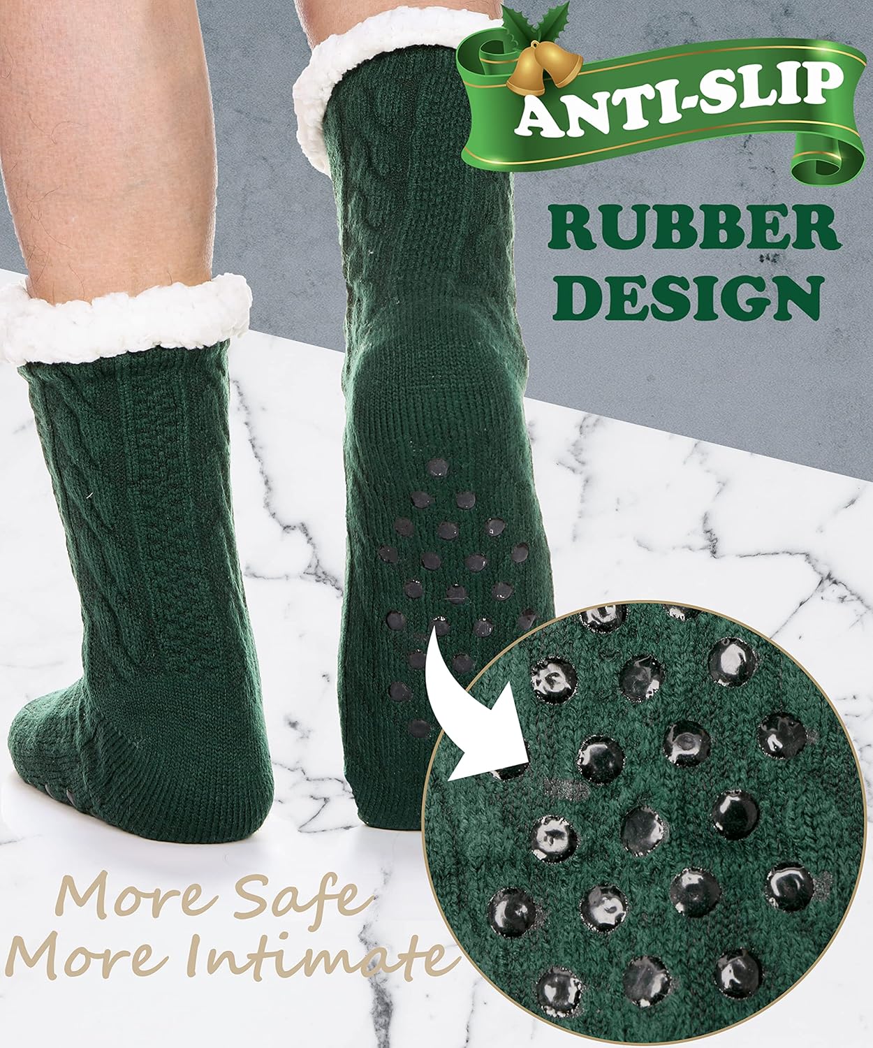 EBMORE Mens Cozy Fuzzy Socks
