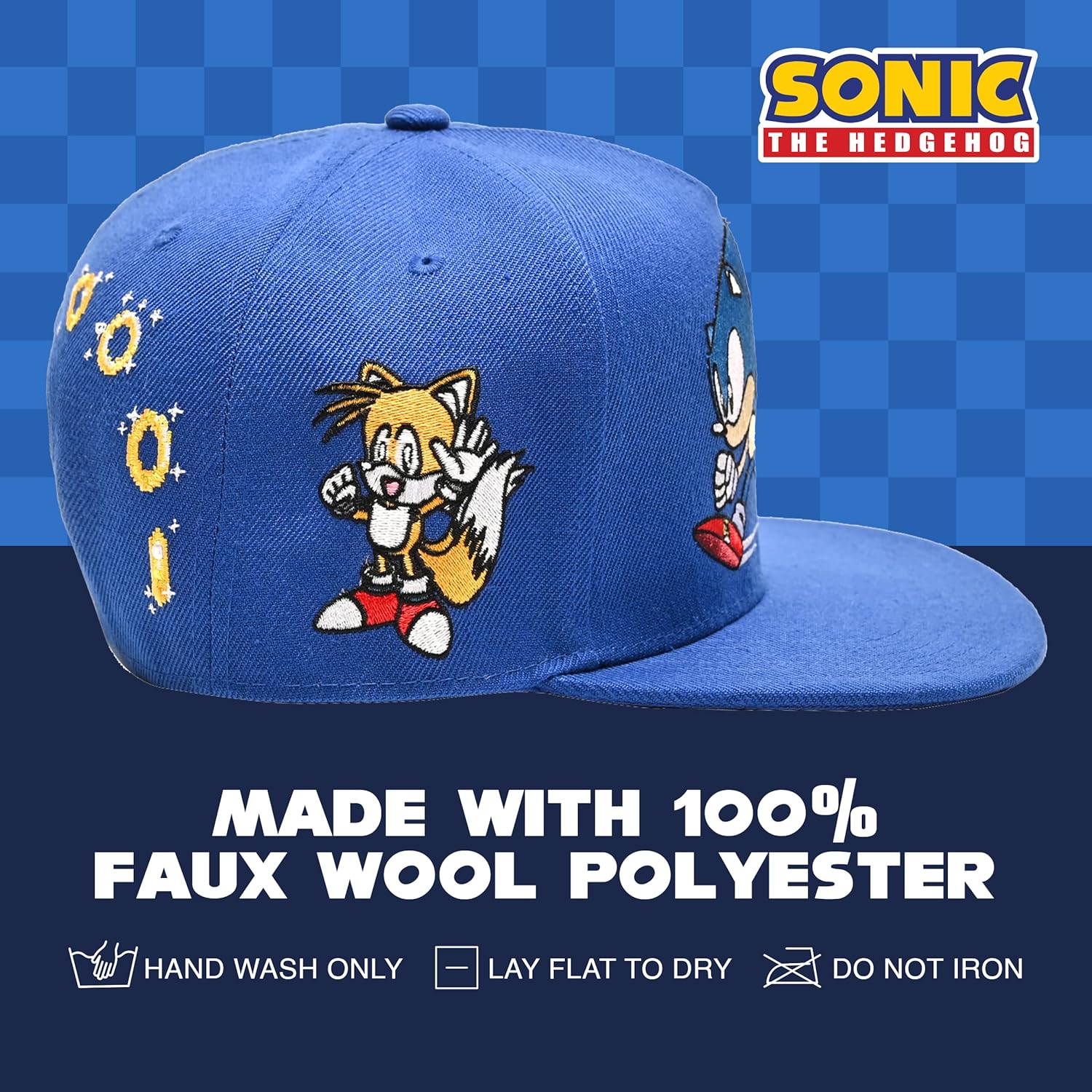 Concept One Mens Sonic The Hedgehog Extreme Pro Adjustable Flat-Brim Cap