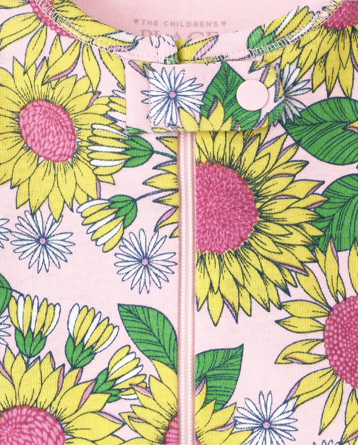 The Childrens Place Baby Girls Snug Fit Pajama with Sunflower Print