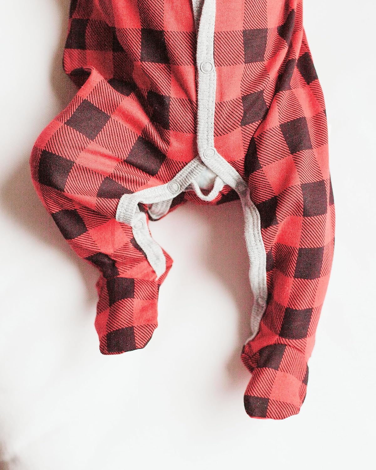 Stylish Comfy Baby Buffalo Plaid Footed Sleepie