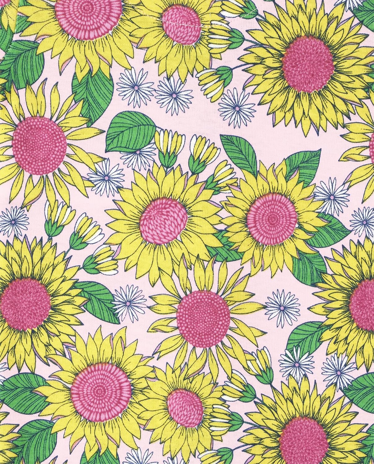 The Childrens Place Baby Girls Snug Fit Pajama with Sunflower Print